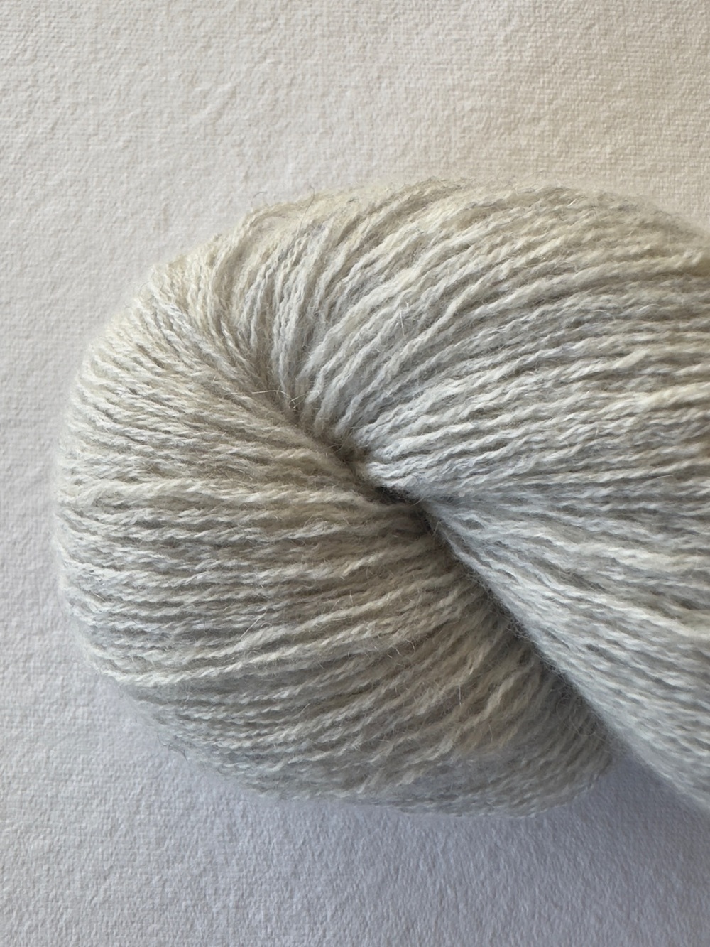 100% Cashmere Yarn, Premium Fingering Weight Luxury, Pearl Grey, Recycled